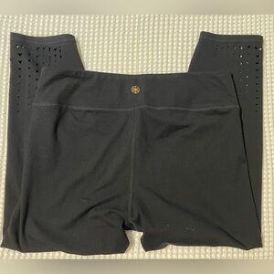 GAIAM Athletic Black Leggings with Lasercut Details